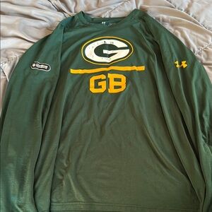 🏈 Under Armour Green Bay Packers Long Sleeve Shirt Size Medium